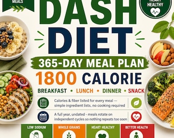 DASH-Diät-Ernährungsplan (PDF), 365-Tage-Plan, natriumarme Ernährung