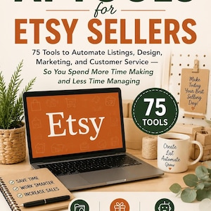 AI Tools for Etsy Sellers Guide | 75 Automation & SEO Tools (Digital Download)
