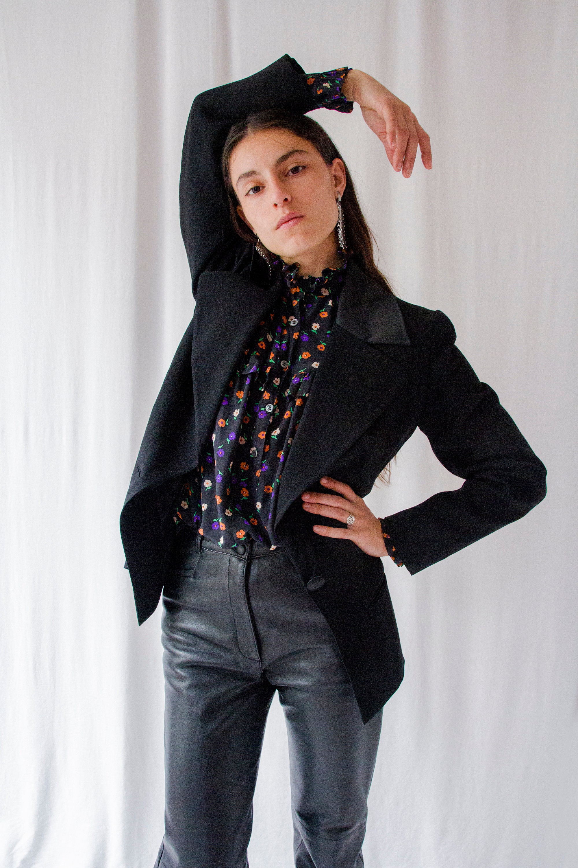 1960s Pierre Cardin Black Tuxedo Jacket With Satin Silk 1960s Pierre Cardin Black Tuxedo Jacket With Satin Silk