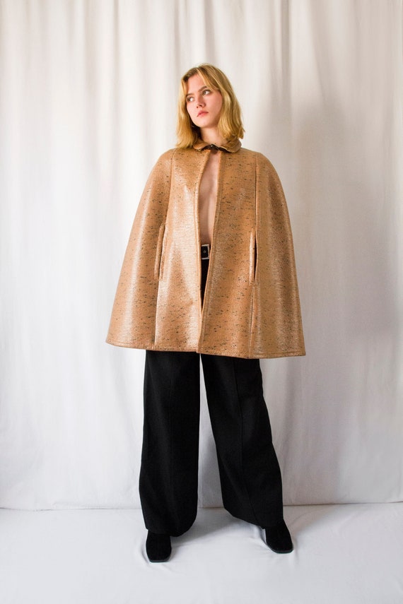 1960s Deadstock Italian Made PVC & Wool Brown Rain Cape // - Etsy