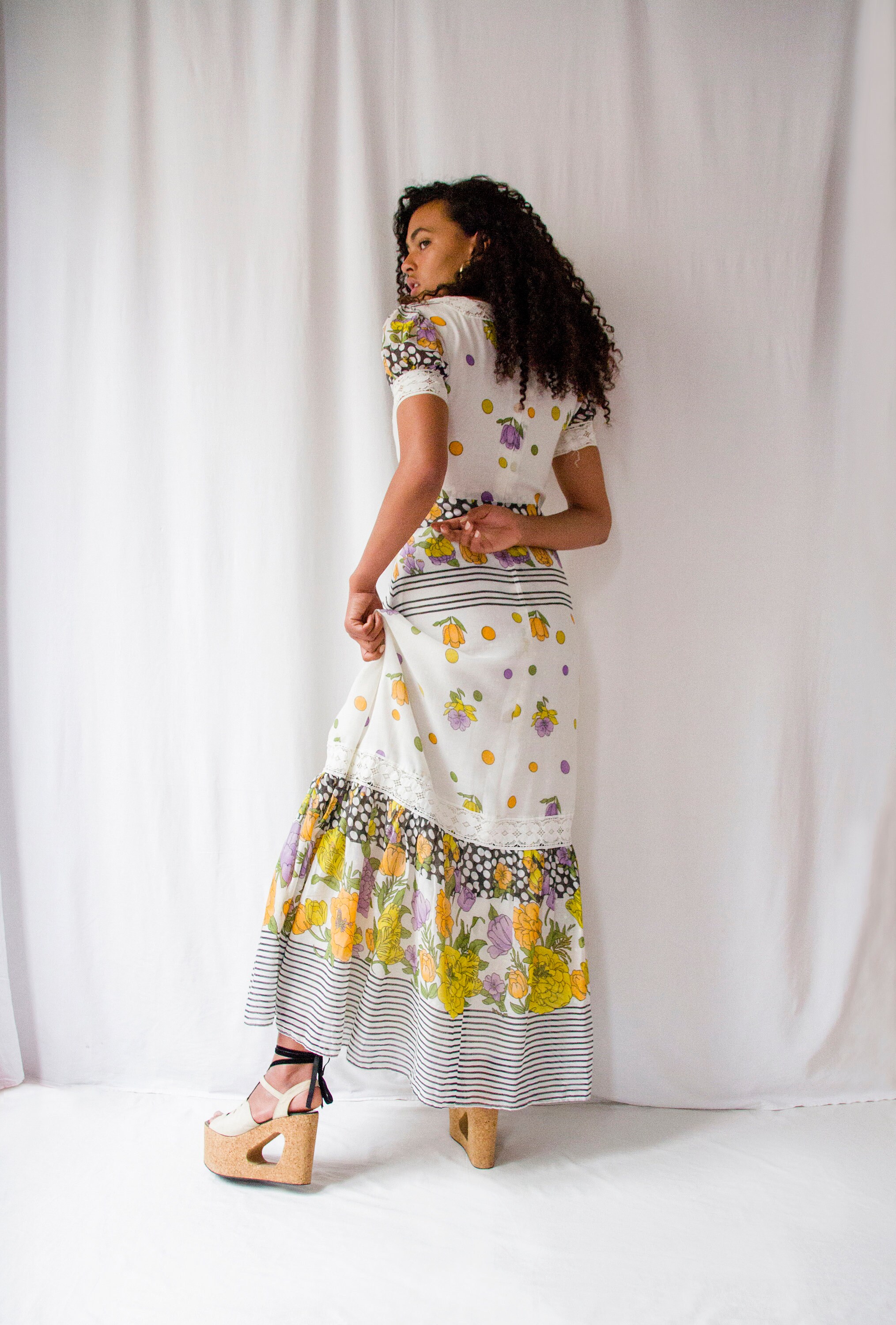 vintage lace maxi