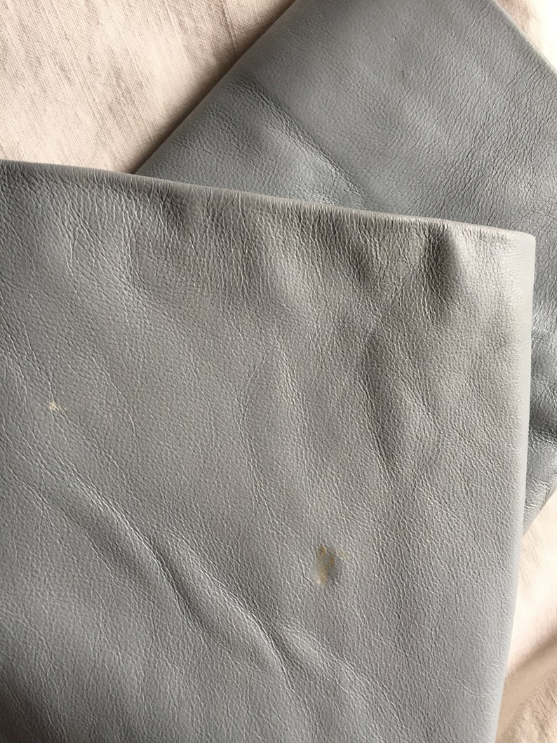 Vintage 1980s Baby Blue Leather Dress With Round Belt Buckle & Etsy