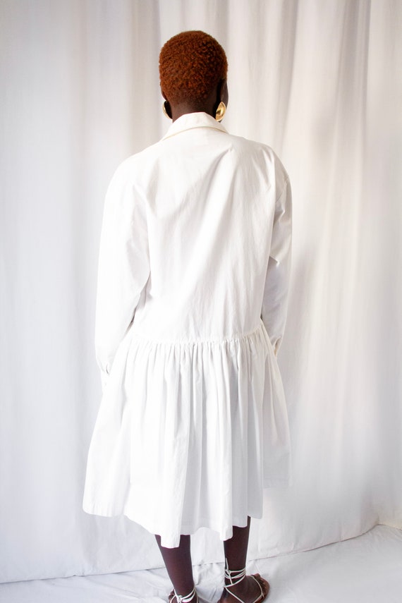1990s Chantal Thomass oversized white cotton shir… - image 3