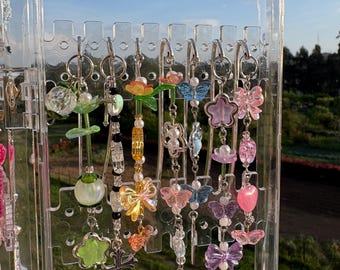 ビーズのしおり：蝶、ハート、花 – 手作りのジャーナルアクセサリー