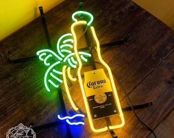 Corona Extra Beer Neon Sign Neon Light for Bar, Pub, Man Cave, Beach Party Decor,Home Bar Decor Wall Art Personalized gifts 21"x12"