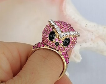 Strass Kristall Alien Monster Statement Ring Abschlussball Schmuck