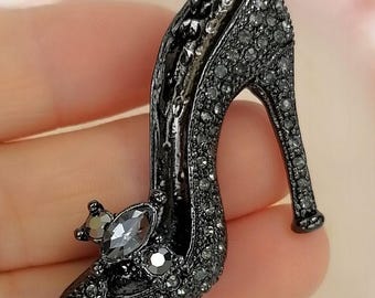 Strass Kristall Charming Hochhackige Schuhe Brosche Pin Abschlussball Kostüm Juwel