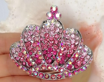 Strass Kristall Krone Brosche Pin Prom Kostüm Schmuck