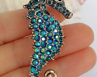 Strass Kristall Tier Einzigartige Seepferd Brosche Pin Modeschmuck