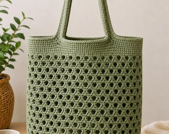 Summer Crochet Mesh Market Tote Pattern PDF