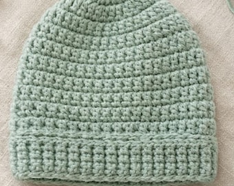Crochet Baby Beanie Pattern 0-3 Months Easy Newborn Hat PDF