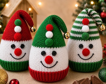 Christmas Tree Ornament Knit Pattern, Chocolate Cover, Holiday Treat Cozy PDF