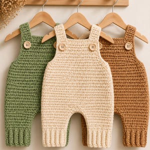 Crochet Baby Romper Pattern PDF | Newborn Overalls | Infant Dungarees | Instant Download