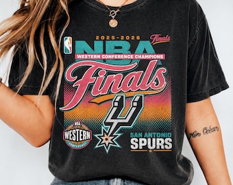 Maglietta Spurs Finals 2026, maglietta da basket di San Antonio, regalo per i campioni della Western Conference