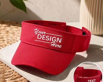 Personalized Dry Fit Mesh Visors – Custom Logo/Text Team Hats for Tennis, Golf, Softball & Parties | STC27