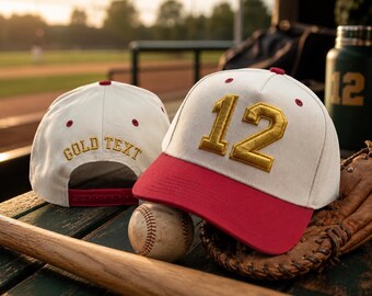 Personalized Puff Number Baseball Cap – Custom Sports Trucker Hat, Vintage Washed Dad Hat, Embroidered Player Number Gift for Mom