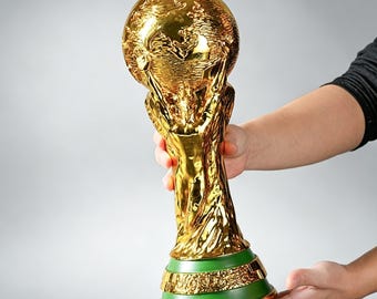 Trofeo della Coppa del Mondo 36 cm 1,3 kg, trofeo della Coppa del Mondo di calcio, a grandezza naturale, replica della Coppa del Mondo di calcio da 36 cm, trofeo della Coppa del Mondo