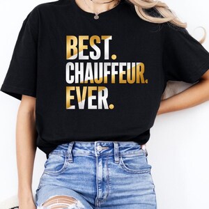 Herr söt chaufförs-t-shirt med uppskattningar för prestationer, chaufförspresent, professionell förare grafisk t-shirt