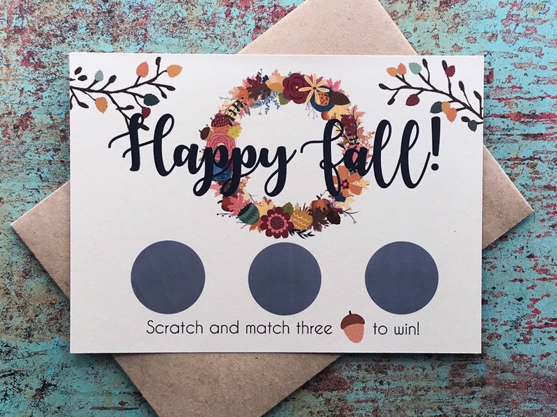 Fall Pregnancy Announcement Scratch Off Cards Autumn fall image 0
