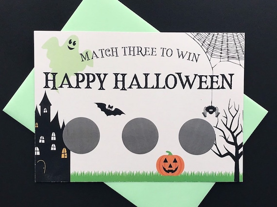 Halloween Pregnancy Announcement Scratch-Off Cards Halloween