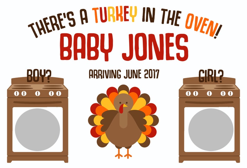 Turkey in the Oven Gender Reveal Scratch-Off Cards | Etsy