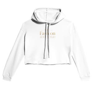 Damenhoodie kurz, Statement Hoodie | „ No Fashion Just Style„  | Premium Komfort - Women's Cropped Hoodie | Bella + Canvas 7502