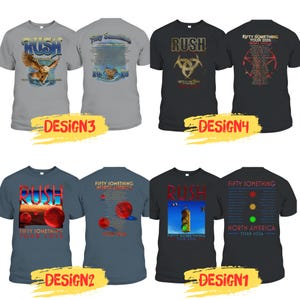 RUSH Fifty Something Tour 2026 T-shirt, Nordamerika dubbelsidig konsertgrafikt-t-shirt, progressiv rockmusik-gåva för fans, (nytryck)