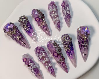 Eternal Eulogy | Castorice Honkai: Star Rail Inspired Press-on Nails