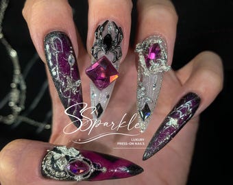 Lethal Sting | Kafka Honkai: Star Rail Inspired Nails
