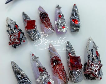 Veil of Evernight | Evernight Honkai: Star Rail Inspired Press-on Nail