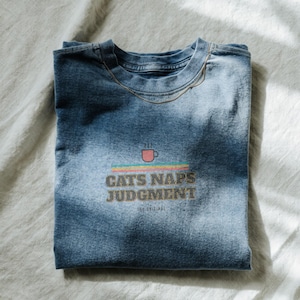 Funny Cat Lover T-Shirt, Cats Naps Judgment, Retro Cat Owner Shirt