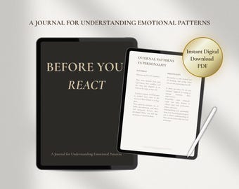 Schattenarbeit Notizbuch | bevor Sie reagieren | Selbstfindung PDF | Emotionale Muster-Erkennung | Psychisch Informierte | Digitaler Download