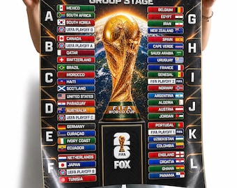 Calendario de partidos del Mundial 2026 - Póster - Impresión - Descarga digital PNG