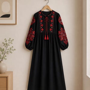 etsy embroidered dress Embroidered Dress Vintage