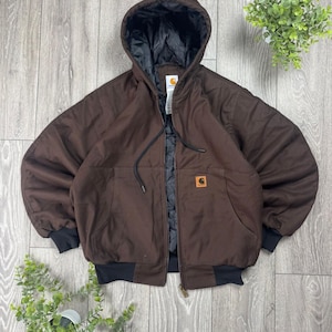 Jaqueta bomber Carhartt J140 Active marrom repaginada - estilo vintage