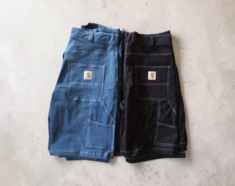 Pantaloncini da carpentiere Carhartt Double Knee - Modello vintage rielaborato, da uomo, tutte le taglie, in tela e denim.