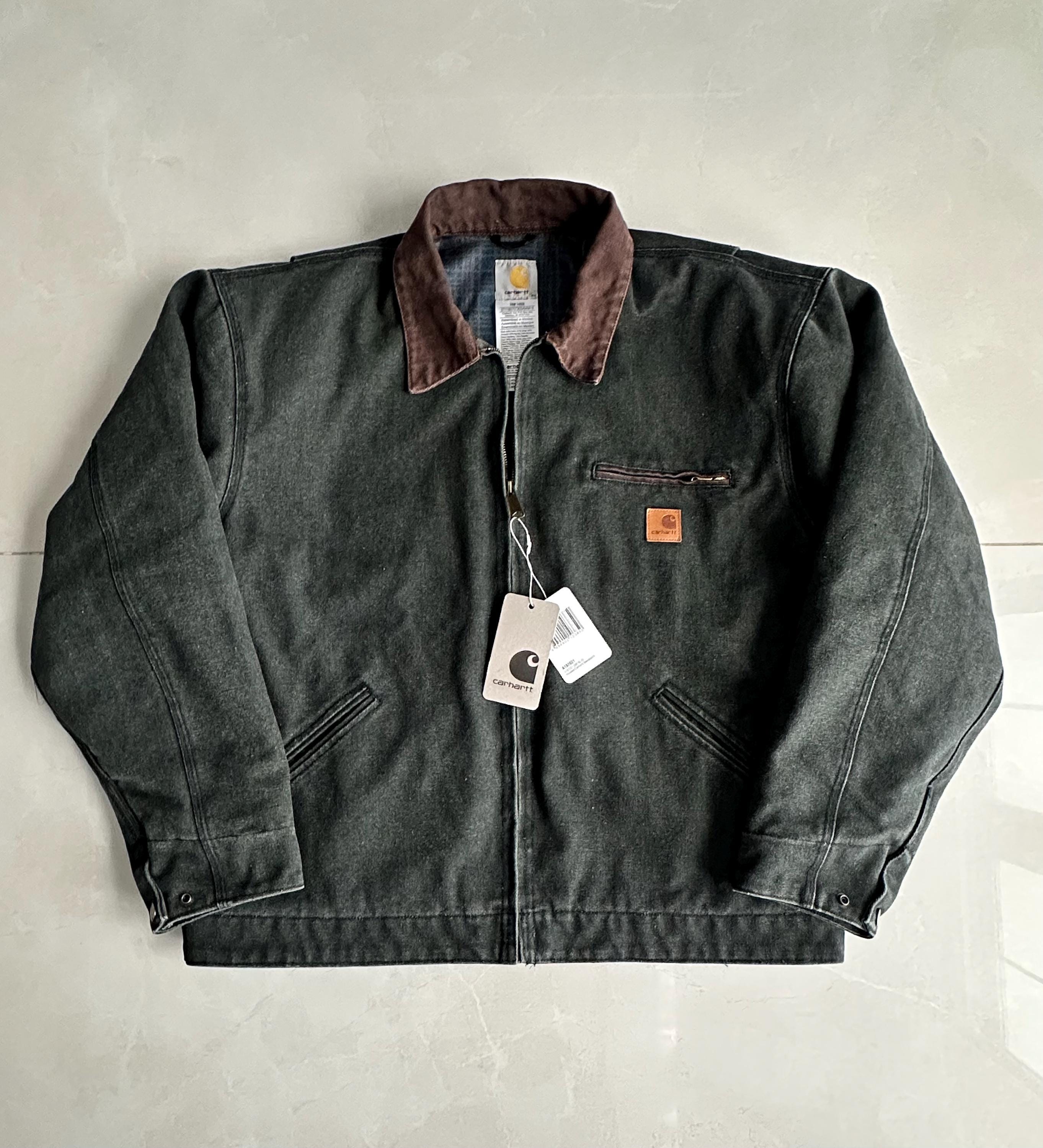 Vintage carhartt detroit jacket green large - Etsy 日本
