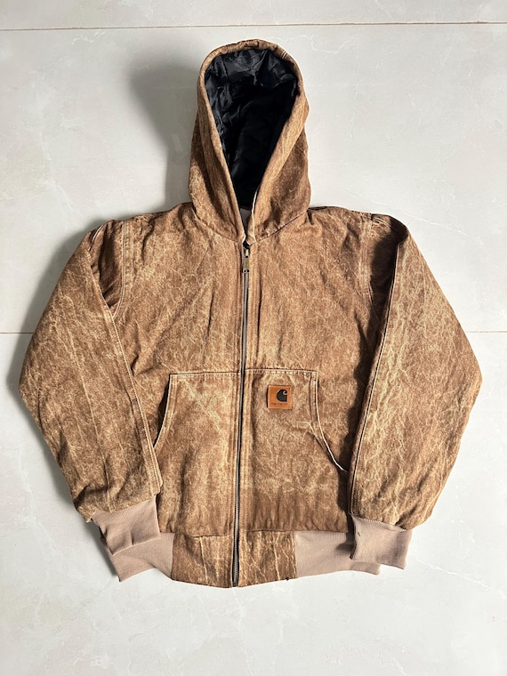 Vintage Carhartt Workwear Acid Wash Reworked Active Canvas Jacket
