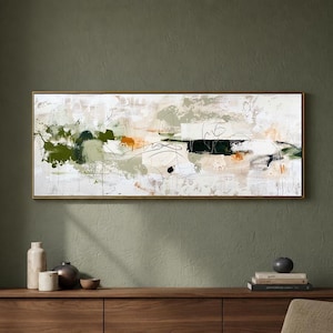 Wide Abstract Art Print,  Clitheroe from Pendle Landscape