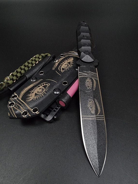 A fully hand-forged bushcraft knife with a Micarta handle and integrated fire starter — the kind of purposeful, tactile craftsmanship that makes outdoorsmen stop scrolling.