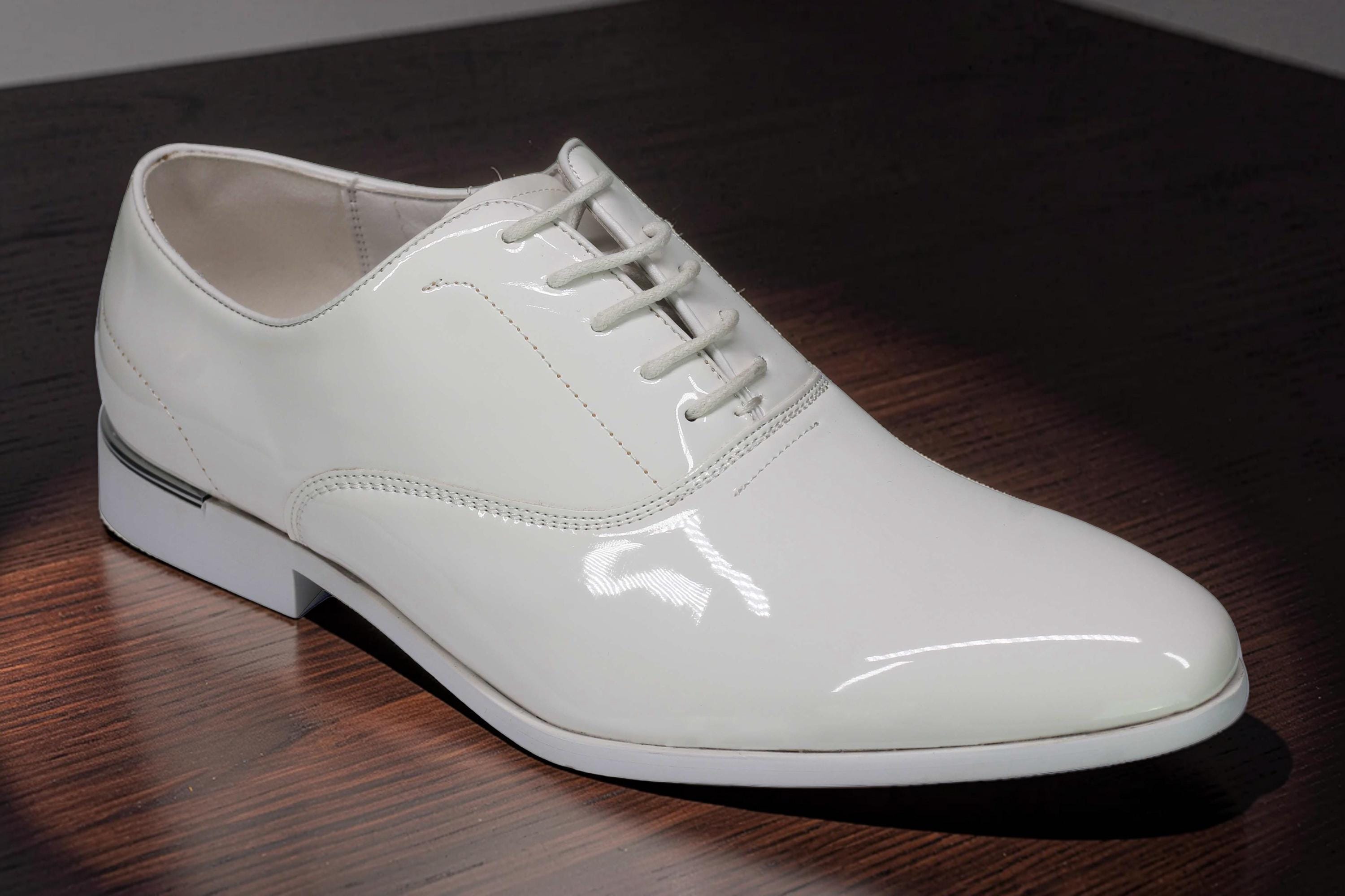 White Patent Leather Mens Shoes - Etsy
