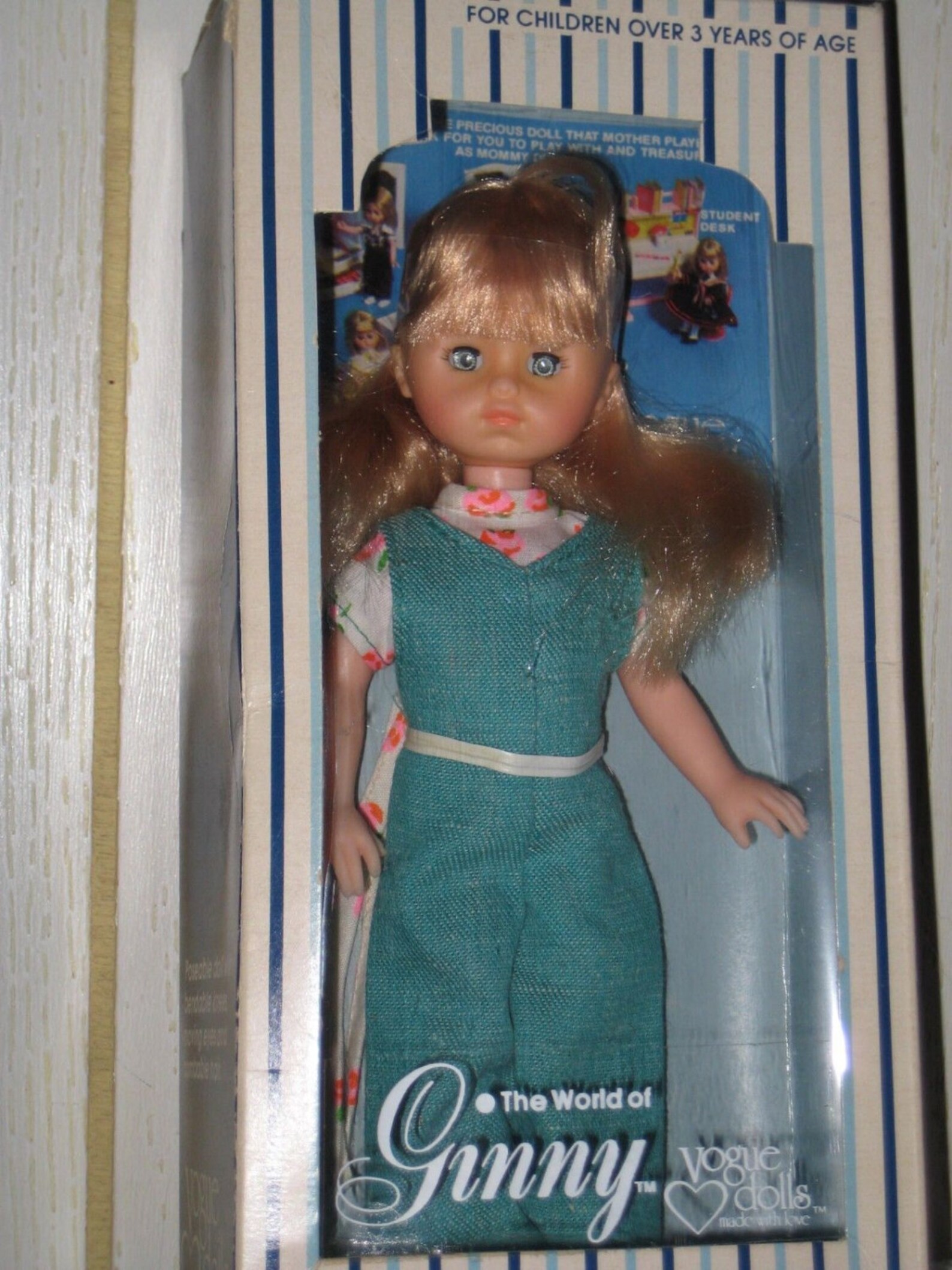 Vintage 1978 Ginny Doll SALE New in Package Over Stock Mint Overalls