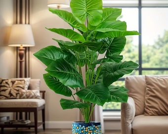 vibrant green faux plant for spring decoration at home, weddings, gardens.