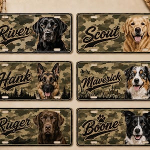Custom Dog License Plate, Personalized Pet Name Plate, Cute Car Accessory, Personalized License Plate, Dog Mom License Plate