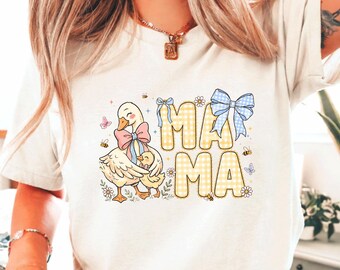 Maglietta Mamma Anatra, Maglietta Mamma Carina, Regalo per la Festa della Mamma, Maglietta per gli amanti delle anatre, Maglietta con grafica Mamma, Idea regalo per la Festa della Mamma, Maglietta Mamma Oca Carina