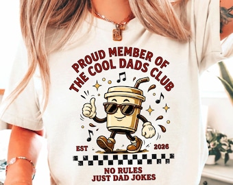 Maglietta Cool Dads Club, Maglietta divertente per papà, Maglietta con battuta per papà, Regalo per papà, Maglietta per la festa del papà, Maglietta Dada, Maglietta personalizzata per papà con anno di nascita