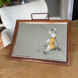 SÄLLSYNT Vintage 1979 'Holly Hobbie' Inramad Spegel av Saggers & Co. Ltd - Supersöt Holly Hobbie och vännen Design - Nostalgi - 70-tals Heminredning