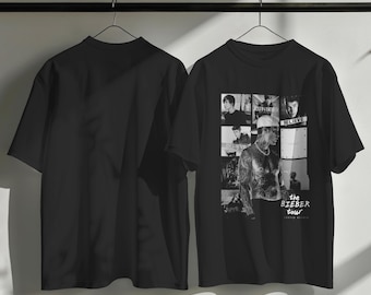 Justin Bieber Tour Grafik-T-Shirt, Retro Y2K Pop Konzert Stil