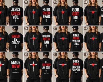 Camiseta cristiana PNG, diseño de corazón con cruz desgastada, mensajes de fe (descarga digital)