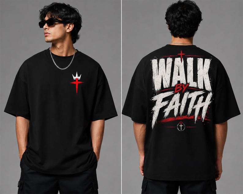 Christian T-Shirt Design Bundle: Distressed Faith Apparel (14 PNG Files) image 6